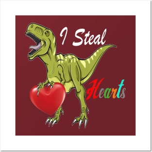 I Steal Hearts Valentines Day Boys Girls Gift Posters and Art
